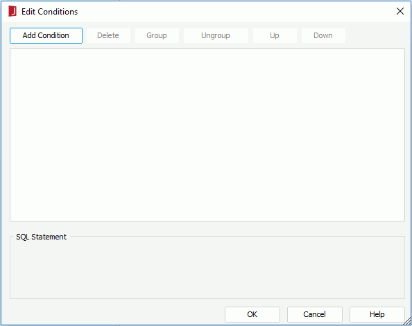 Edit Conditions dialog