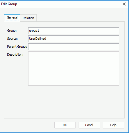 Edit Group dialog - General