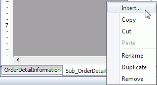 Page Report Tab Bar