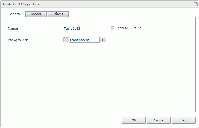 Table Cell Properties dialog - General tab