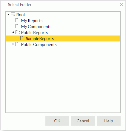 Select Folder dialog
