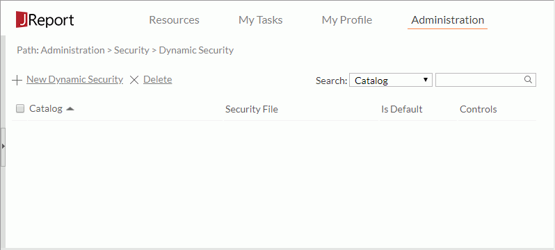 Security - Dynamic Security page